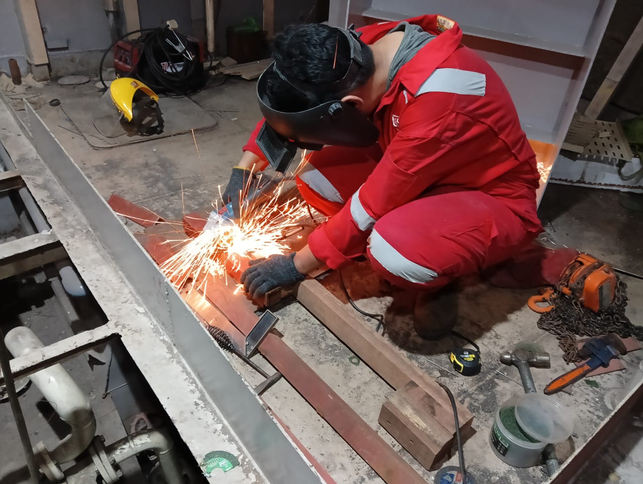 Pump alignment work