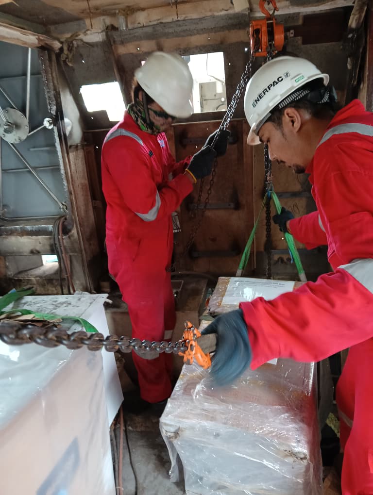 SILO on-site pump service work